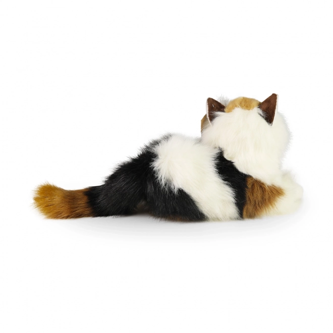 Chat en peluche tricolore 30 cm ECO-FRIENDLY