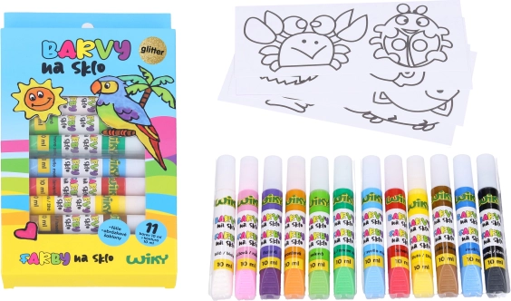 Peintures pailletées pour verre 11+1, 10 ml