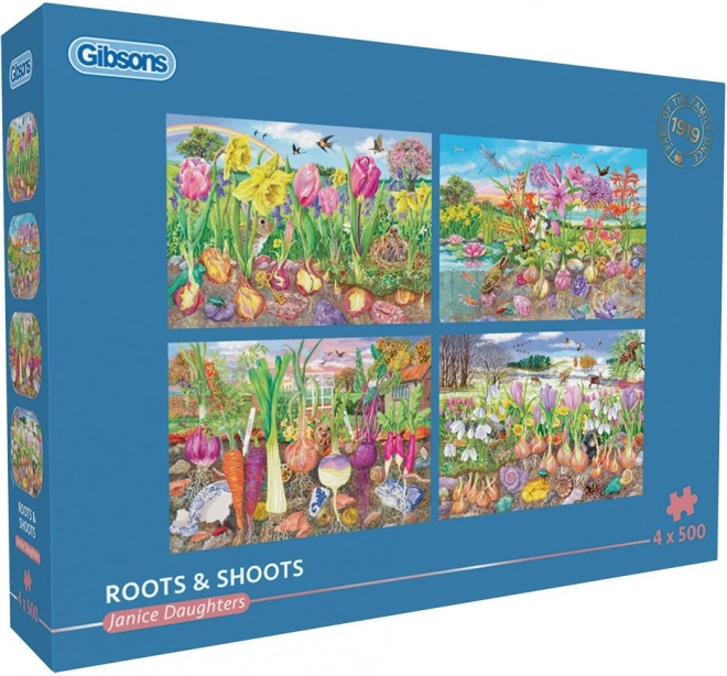 Puzzle GIBSONS Racines et pousses 4x500 pièces