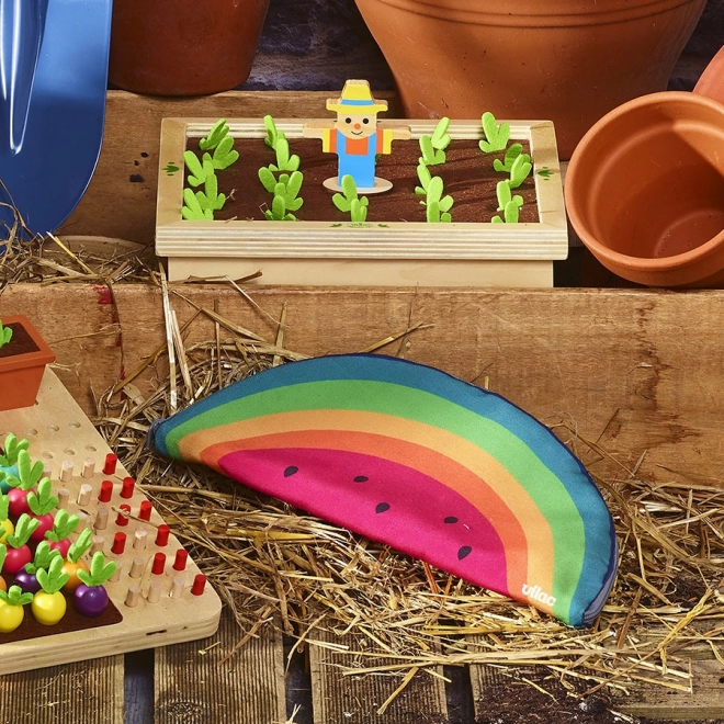 Perles enfilables en bois fruits et légumes