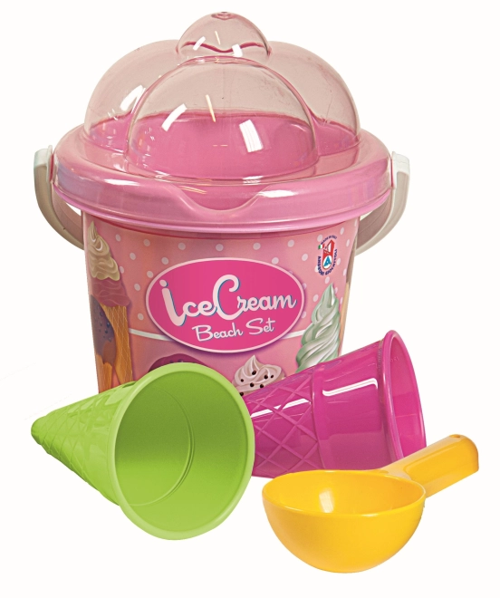 Androni Ensemble pour le sable crème glacée - petit, rose
