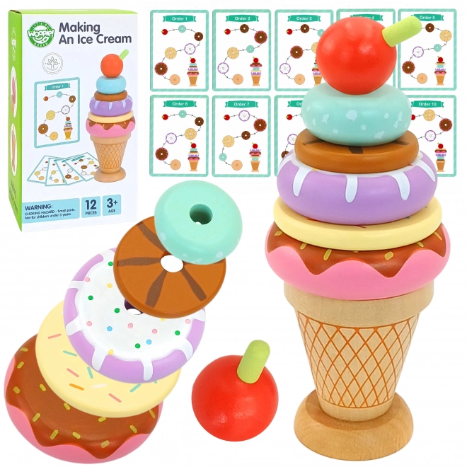 Crèmes glacées en bois Woopie Green pâtisserie Montessori