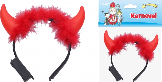 Cornes de diable lumineuses avec décoration