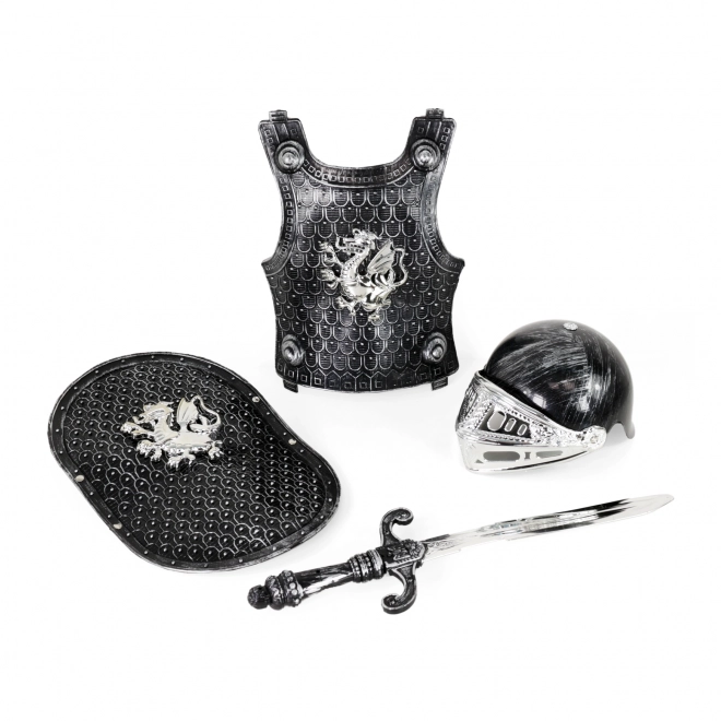 Ensemble chevalier avec casque et armure