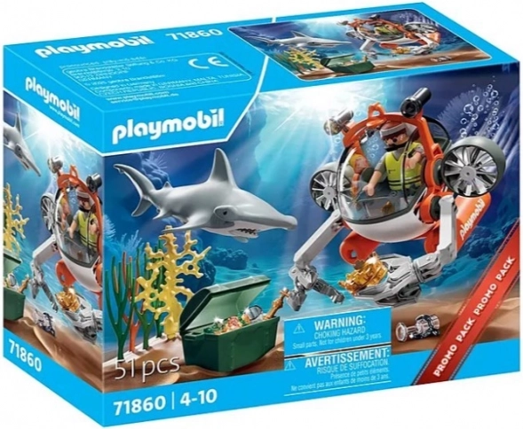 Playmobil chasse au trésor avec sous-marin
