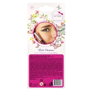 Lukky Mascara et paillettes 2-en-1 pour cils, noir