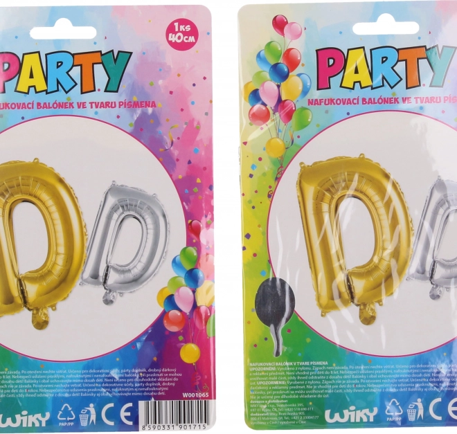 Ballon gonflable en forme de lettre D