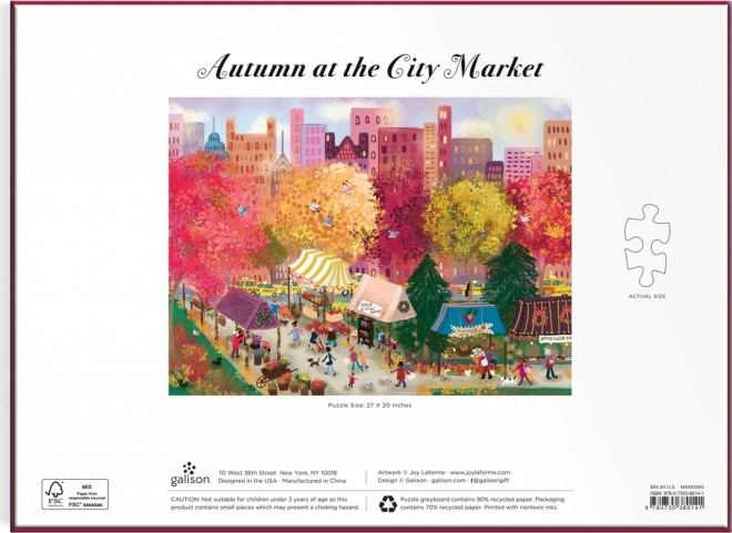 Puzzle Automne au marché de la ville 1000 pièces Galison