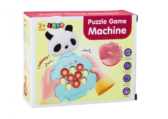Console Arcade en Peluche Pop-It Panda avec Capteur de Vibration Jeu Sensoriel