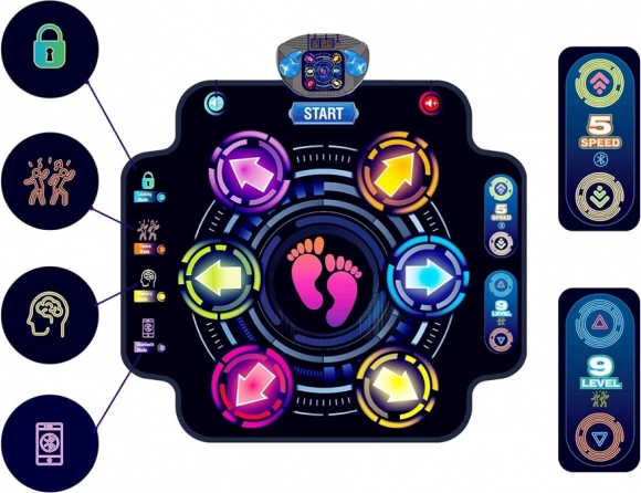 Tapis de danse musical pour enfants avec Bluetooth