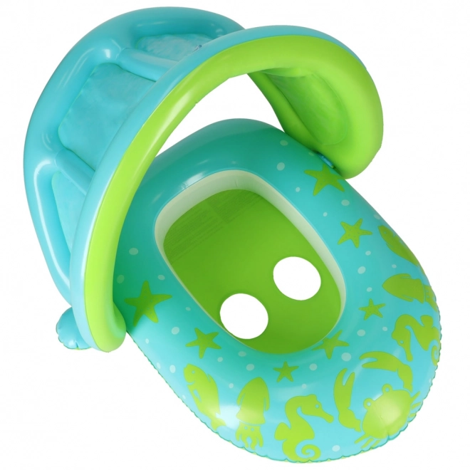 Cercle flottant gonflable vert avec visière BESTWAY pour bébés