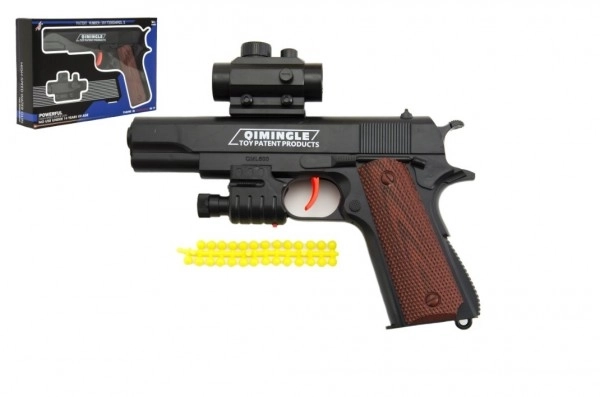 Pistolet en plastique à balles souples - 20 cm