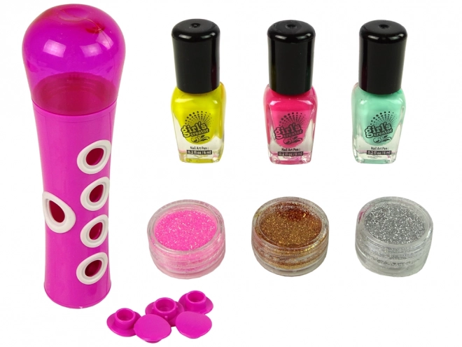 Kit de décoration d'ongles Distributeur de paillettes pour ongles Vernis à ongles Autocollants