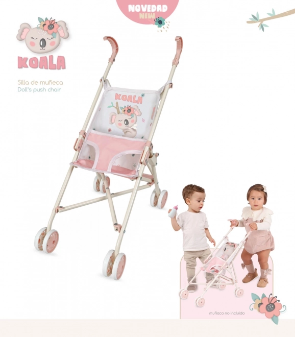DeCuevas 90079 Poussette pliante pour poupées clubs de golf KOALA 2024 - 56 cm