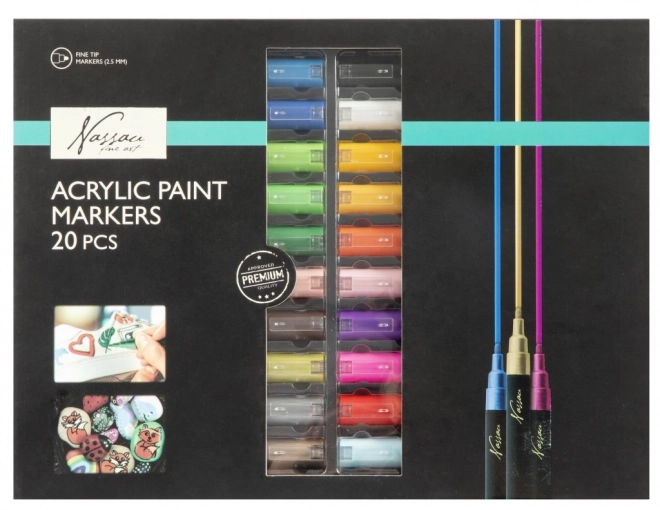 Ensemble de marqueurs acryliques 20 pcs