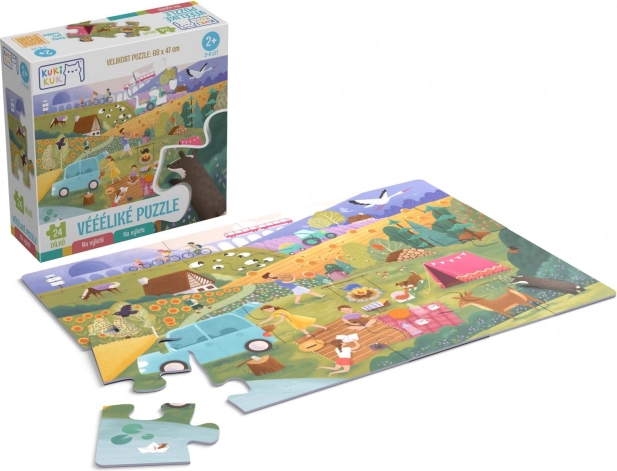 Grand puzzle pour enfants En excursion 24 pièces