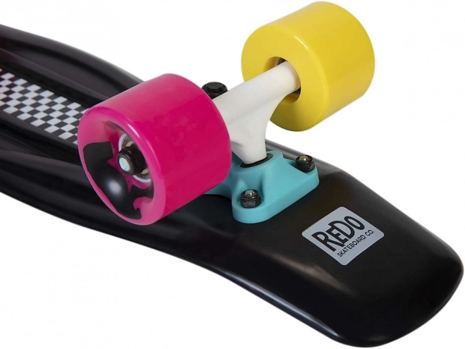 Pennyboard rétro coloré à motif damier