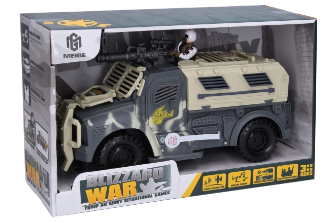 Voiture militaire avec effets