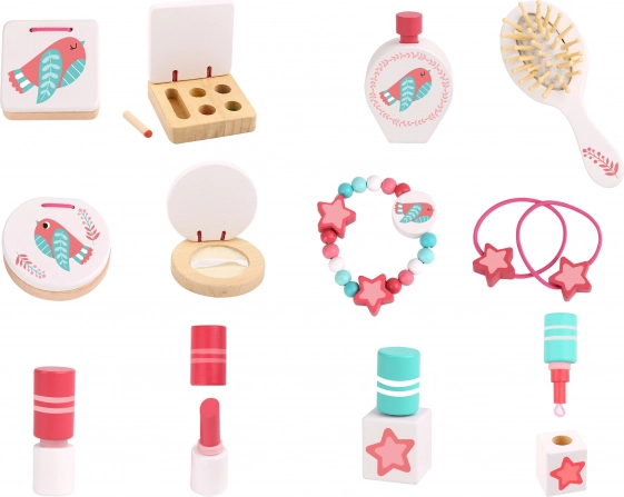 Coiffeuse en bois rose avec miroir Tooky Toy
