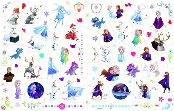 Livre de coloriage avec tatouages A4 La Reine des Neiges II/Frozen II en sachet 21x28cm