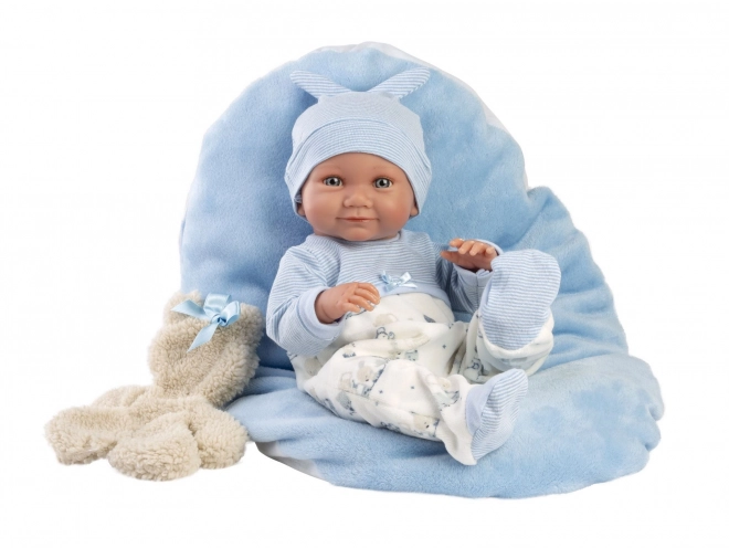 Llorens 73807 NOUVEAU-NÉ GARÇON - poupée réaliste bébé avec corps tout vinyle - 40 cm