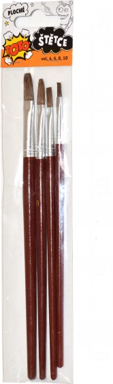 Ensemble de pinceaux plats pour arts plastiques et usages artistiques