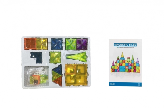 Jeu de construction magnétique pour enfants - 75 pièces