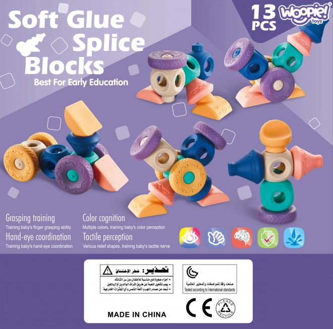 Woopie cubes sensorielles pour enfants, jeu de construction 13 pièces