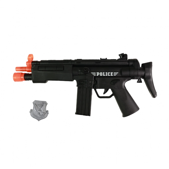 Fusil-mitrailleur en plastique de police avec son