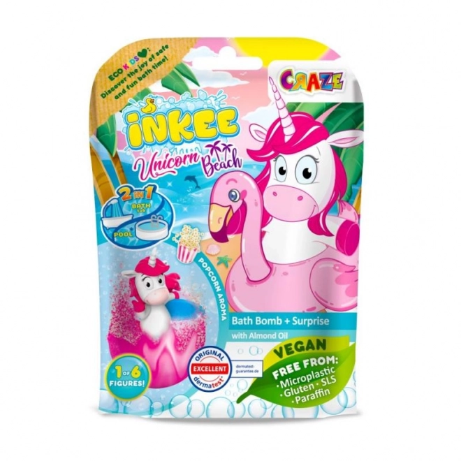 Bombe de bain effervescente avec surprise Plage de Licorne