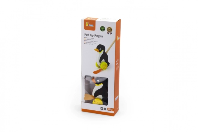 Jouet en bois à tirer - pingouin