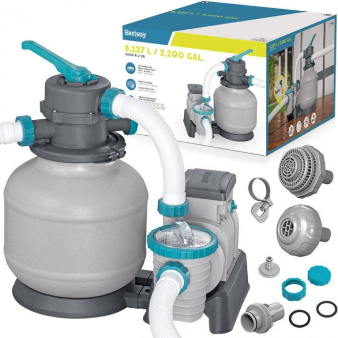 Bestway Filtration à sable pour piscine débit 8327 l/h