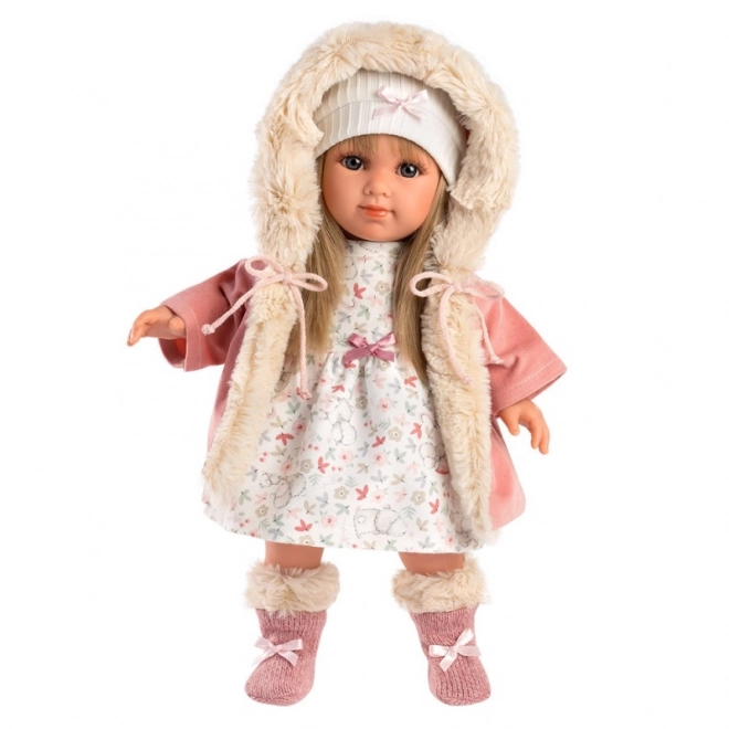 Llorens 53541 ELENA - poupée réaliste avec corps en tissu doux - 35 cm