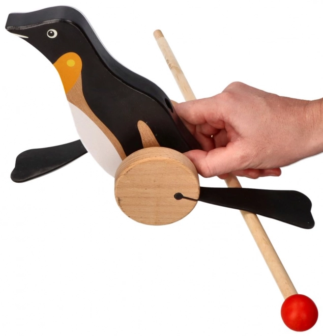 Jouet à tirer en bois pingouin Goki