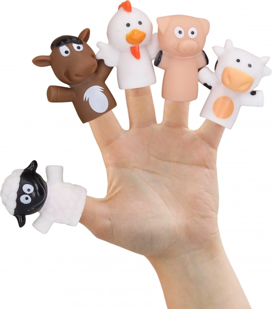 Marionnettes à doigt en caoutchouc – lot de 5, 5 cm