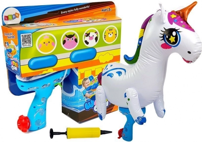 Grande pistolet à eau gonflable Licorne