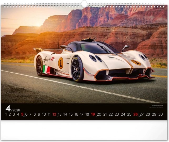 Calendrier mural Voitures Rapides 2026