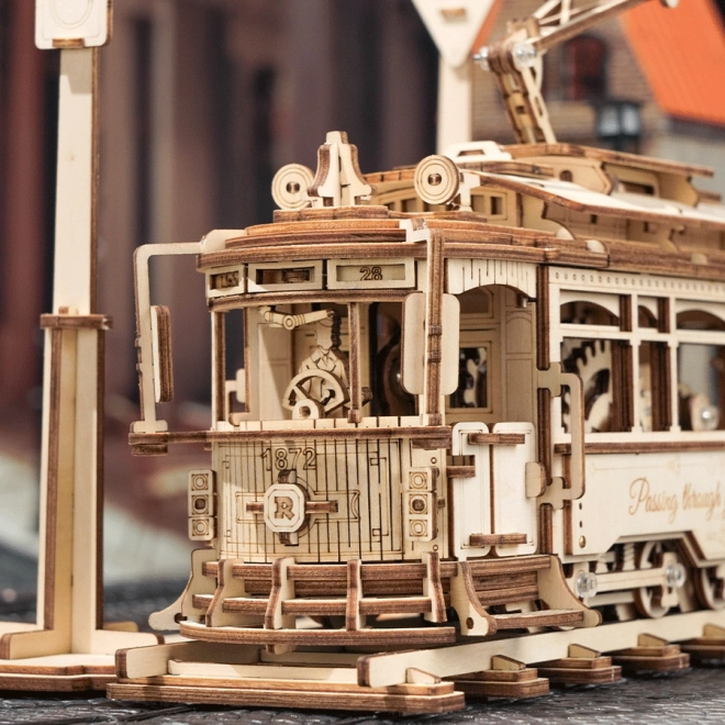 Puzzle mécanique en bois 3D RoboTime Tramway