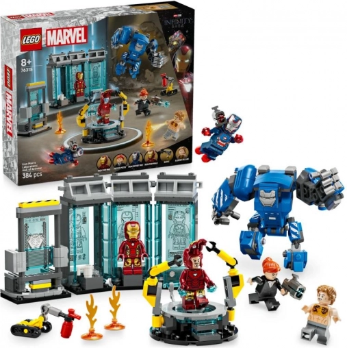 lego marvel laboratoire d'iron man : l'armurerie 76315