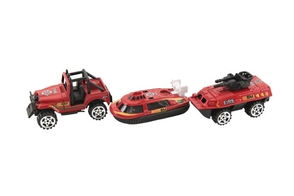 Auto pompiers métal/plastique 7cm à roue libre mixte types 12pcs en boîte
