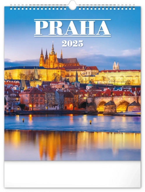 Calendrier mural Prague 2025, 30 × 34 cm