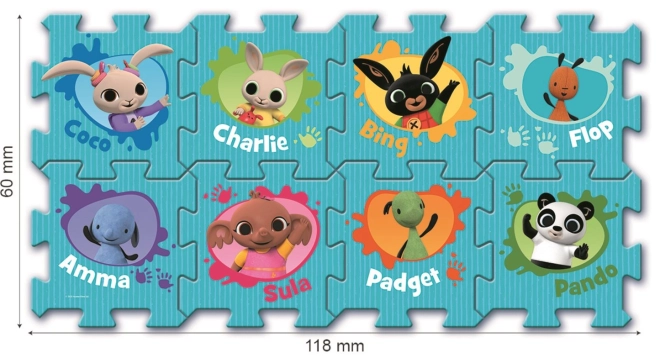 Puzzle en mousse Bing Bunny 32x32x1,5 cm, 8 pièces sous film