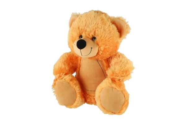 Ours en peluche assis 38cm beige dans un sac 0+
