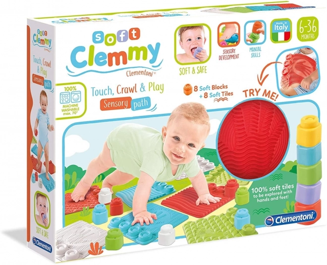 CLEMENTONI SOFT CLEMMY Tapis sensoriels avec cubes