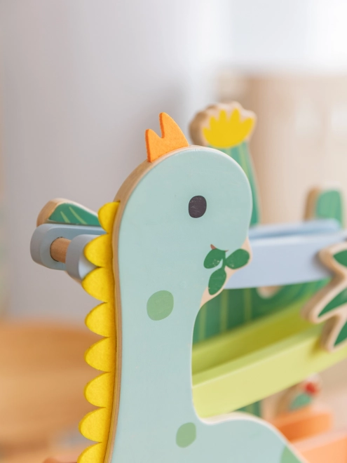 Piste de dinosaures en bois classique