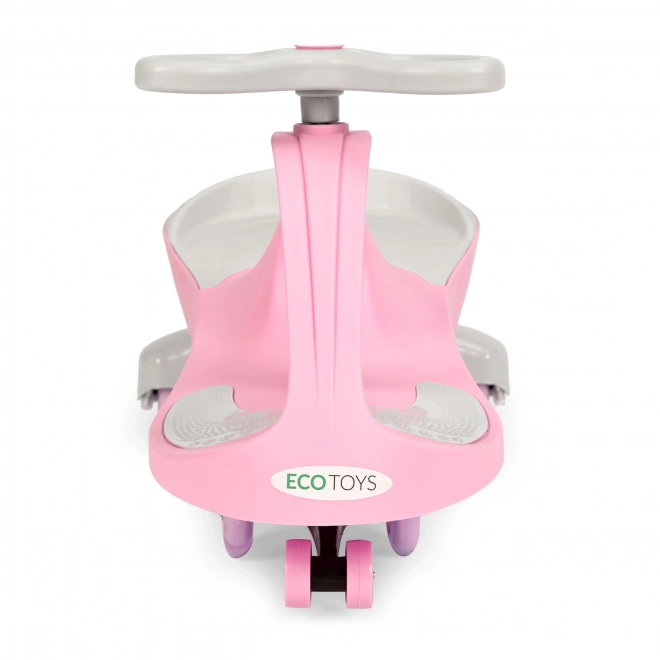 Voiture à pédales avec roues LED roses ECOTOYS