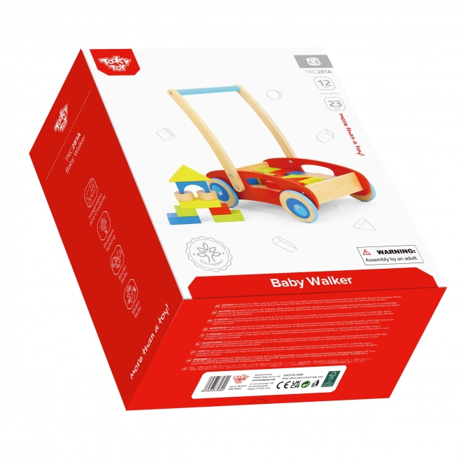 Marchette en bois avec cubes Tooky Toy