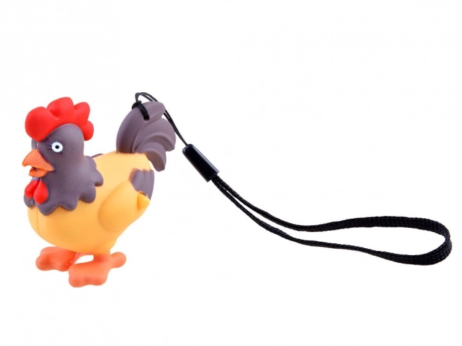 Charmant pendentif coq avec lumière et son