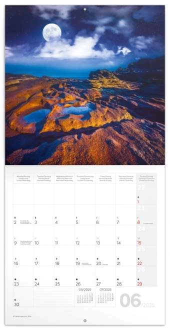 NOTIQUE Calendrier de Notes Mois 2025, 30 x 30 cm