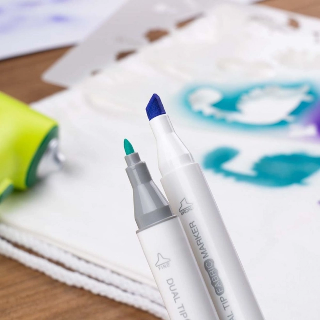 Feutres double pointe pour textiles